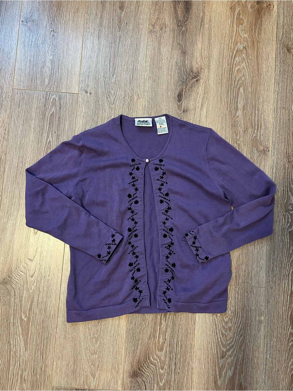 northern reflections vintage purple cardi